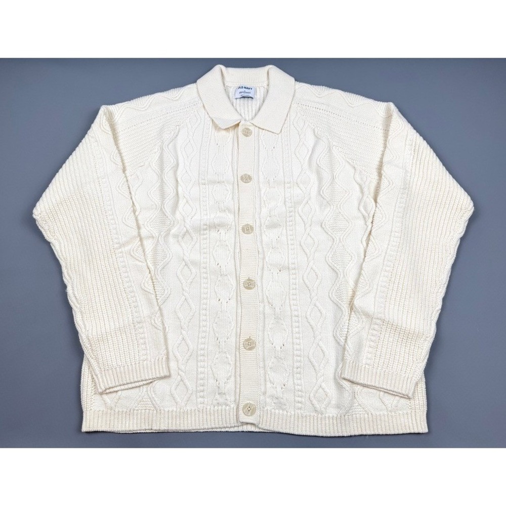 Old Navy Women's Cable Cardigan Sweater Creme XL